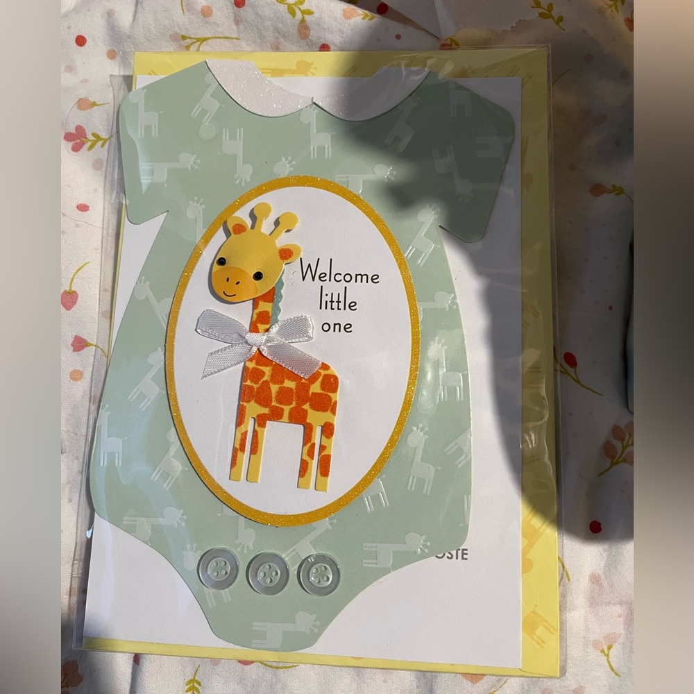 Giraffe Baby Shower Card